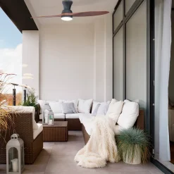 Ventilateur de plafond à deux pales et lumière