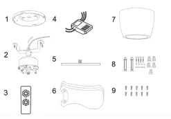 VENTILATEUR DE PLAFOND A PALES BLANC SAMARAT SANS LED GARANTIE A VIE