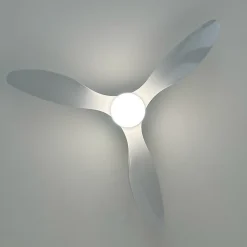 VENTILATEUR DE PLAFOND A PALES BLANC SAMARAT AVEC LED GARANTIE A VIE