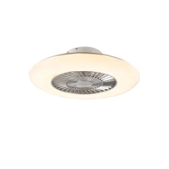 Ventilateur de plafond argenté avec LED à effet étoile, dimmable - Clima