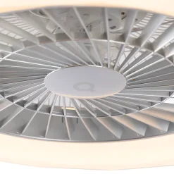 Ventilateur de plafond argenté avec LED à effet étoile, dimmable - Clima