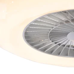 Ventilateur de plafond argenté avec LED à effet étoile, dimmable - Clima