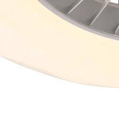 Ventilateur de plafond argenté avec LED à effet étoile, dimmable - Clima