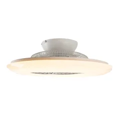 Ventilateur de plafond argenté avec LED à effet étoile, dimmable - Clima