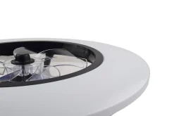 Ventilateur de plafond avec éclairage GoodHome Hewish coloris noir et blanc pour pièce de 15 m² Ø.58 cm