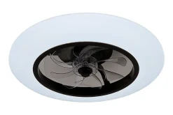 Ventilateur de plafond avec éclairage GoodHome Hewish coloris noir et blanc pour pièce de 15 m² Ø.58 cm