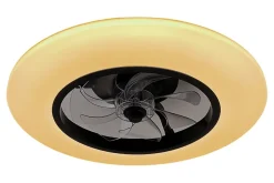 Ventilateur de plafond avec éclairage GoodHome Hewish coloris noir et blanc pour pièce de 15 m² Ø.58 cm
