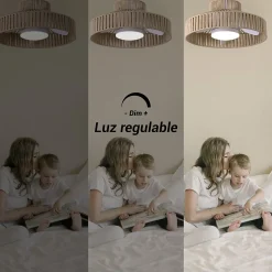 Ventilateur de plafond avec lumière et abat-jour décoratif