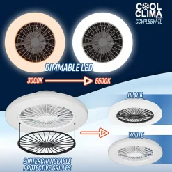 Ventilateur de plafond avec éclairage Led + télécommande