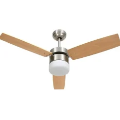 Ventilateur de plafond avec lampe et télécommande - VIDAXL - 108cm - Marron - LED