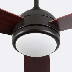 Ventilateur de Plafond avec Lumière 3 Pales 56W 6 Vitesses Vermont Bois Foncé Dayron