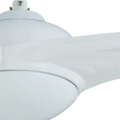 Ventilateur de plafond avec éclairage GoodHome Linto coloris blanc pour pièce de 25 m² Ø.132 cm
