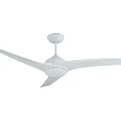 Ventilateur de plafond avec éclairage GoodHome Linto coloris blanc pour pièce de 25 m² Ø.132 cm
