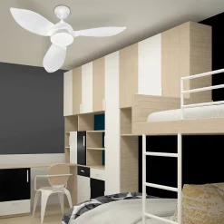 Ventilateur de plafond BLACK & WHITE CORSICA 70W 116cm blanc - FARELEK - 112438