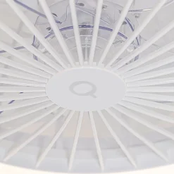 Ventilateur de plafond blanc avec effet étoilé 47cm LED incluse dimmable avec télécommande - Emily