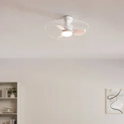 Ventilateur de plafond blanc 66 cm led dimmable et CCT - Melvin