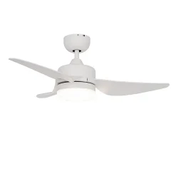 Ventilateur de plafond blanc 86,7 cm avec LED à intensité variable et télécommande - Yuki
