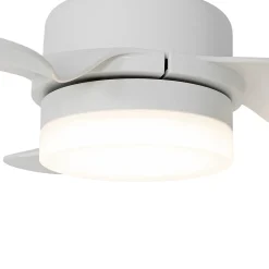Ventilateur de plafond blanc 86,7 cm avec LED à intensité variable et télécommande - Yuki