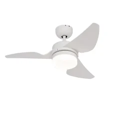 Ventilateur de plafond blanc 86,7 cm avec LED à intensité variable et télécommande - Yuki