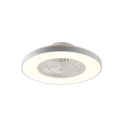 Ventilateur de plafond blanc avec effet étoile à intensité variable - Climo