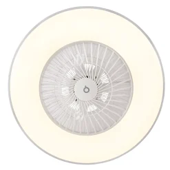 Ventilateur de plafond blanc avec effet étoile à intensité variable - Climo