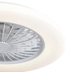 Ventilateur de plafond blanc 48,5 cm avec LED à intensité variable en Kelvin avec télécommande - Clemo