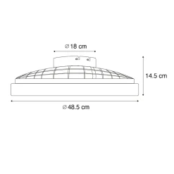 Ventilateur de plafond blanc 48,5 cm avec LED à intensité variable en Kelvin avec télécommande - Clemo