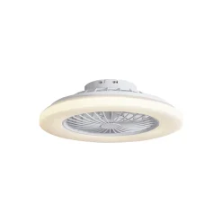 Ventilateur de plafond blanc 48,5 cm avec LED à intensité variable en Kelvin avec télécommande - Clemo