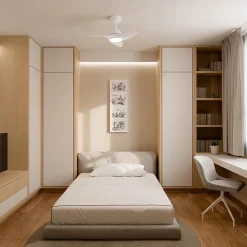 Ventilateur de plafond éclairage LED et télécommande, silencieux Ø76cm blanc Sulion