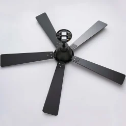 Ventilateur de plafond dimmable noir 132 cm éclairage LED et CCT - Cosmo