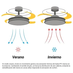 Ventilateur de plafond escamotable à lumière brun foncé