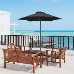 Ventilateur de plafond extérieur 50 cm avec télécommande LED 18W 3CCT moteur DC réversible, 5 pales ABS