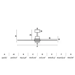 Ventilateur de plafond Faro Barcelona - Lantau L Noir/Bois - Moteur CC silencieux, sans lumière, télécommande, 6 vitesses