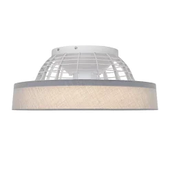 Ventilateur de plafond gris avec effet étoilé 47cm LED incluse dimmable avec télécommande - Emily