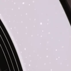 Ventilateur de plafond gris avec effet étoilé 47cm LED incluse dimmable avec télécommande - Emily