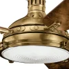 Ventilateur de Plafond Hatteras Bay 142cm - Laiton antique bruni
