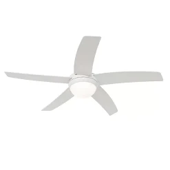 Ventilateur de plafond intelligent blanc avec impression bois 132cm avec LED à intensité variable avec télécommande - Cool