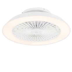 Ventilateur de plafond intelligent blanc avec LED et télécommande - Deniz