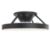 Ventilateur de plafond intelligent noir avec LED et télécommande - Dave
