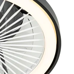Ventilateur de plafond intelligent noir avec LED et télécommande - Dave