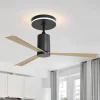 Ventilateur de plafond moderne 132 cm avec lumière LED et télécommande, 3 pales ABS, moteur DC réversible silencieux,