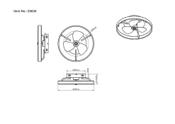 Ventilateur de plafond métal noir, LED CONWAY