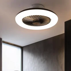 Ventilateur de plafond noir avec LED et télécommande - Clima