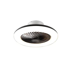 Ventilateur de plafond noir avec LED et télécommande - Clima