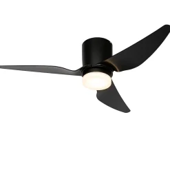 Ventilateur de plafond noir 123cm LED incluse Dimmable avec télécommande - Patty