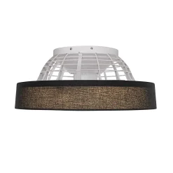 Ventilateur de plafond noir avec effet étoilé 47cm LED incluse dimmable avec télécommande - Emily