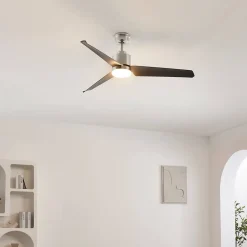 Ventilateur de plafond noir et gris LED dimmable et CCT - Altair