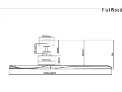 Ventilateur de plafond pales 132 cm avec Wifi Réversible Hypersilence