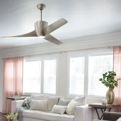 Ventilateur de Plafond Phree 142cm - Nickel brossé