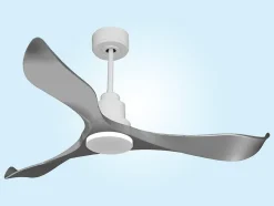 Ventilateur de plafond Réversible Thermostat Wifi Moteur à courant continu Toits en pente Télécommande Mémoire Shopify Vendible (